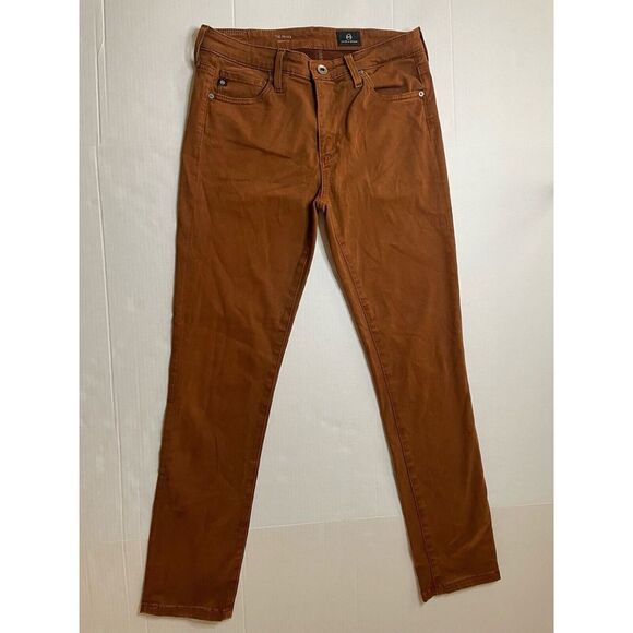 AG Adriano Goldschmied‎ The Prima Mid Rise Cigarette Women's 27 Orange Denim - Picture 1 of 10